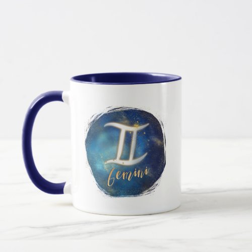 Gemini Zodiac Astrological Galaxy Birth Mug