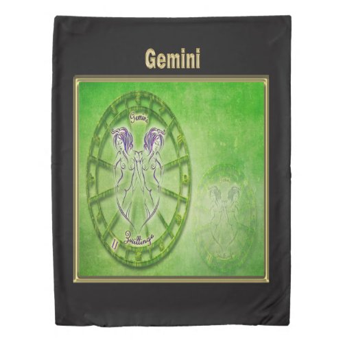 Gemini Zodiac Astrology design Duvet Cover