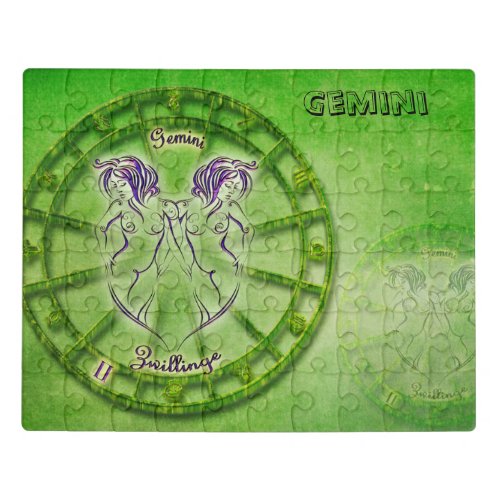 Gemini Zodiac Astrology design Jigsaw Puzzle