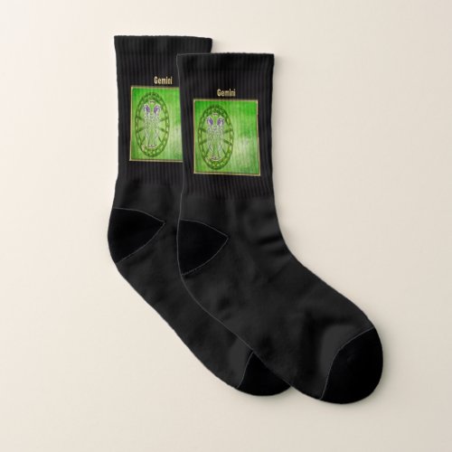 Gemini Zodiac Astrology design Socks