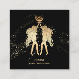 *~* GEMINI Zodiac Astrology Readings Moon Twins Square Business Card