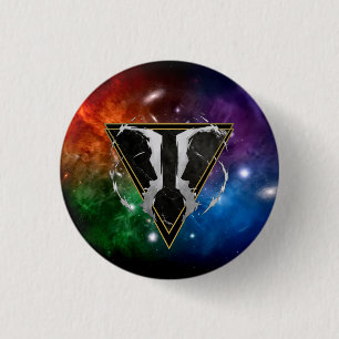 Gemini Zodiac Badge Astrology Gift Button