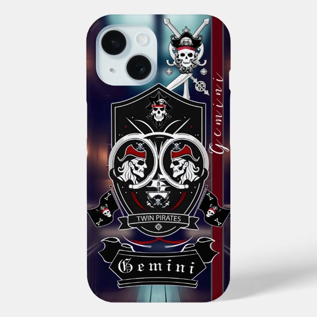 Gemini, zodiac, Birth, design, Classic, Pirate Case-Mate iPhone Case (Back)