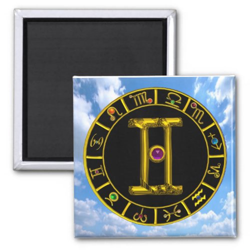 GEMINI  ZODIAC BIRTHDAY SIGNS MAGNET