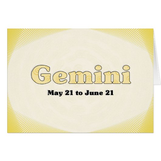 Gemini Zodiac Cards (Front Horizontal)