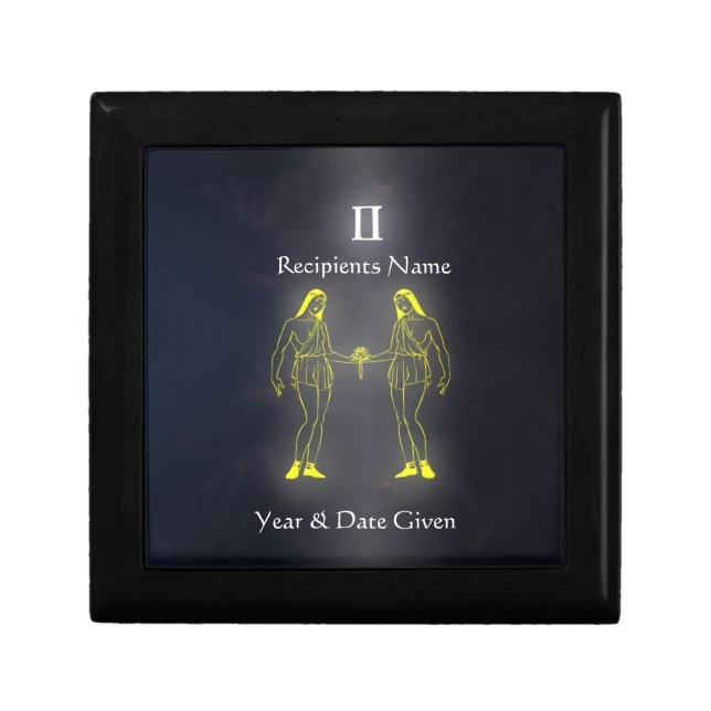 Gemini Zodiac Collection Jewellery Box (Front)