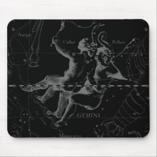 Gemini Zodiac Constellation Hevelius 1690 Mouse Pad
