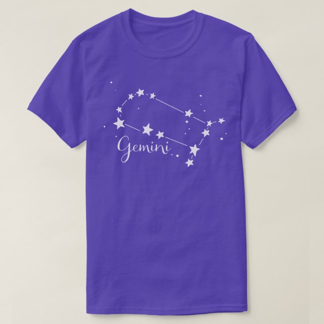Gemini Zodiac Constellation T-shirt (Design Front)
