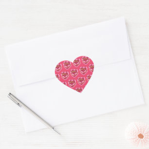 Gemini Zodiac Coquette Heart Birthday Cake Sticker