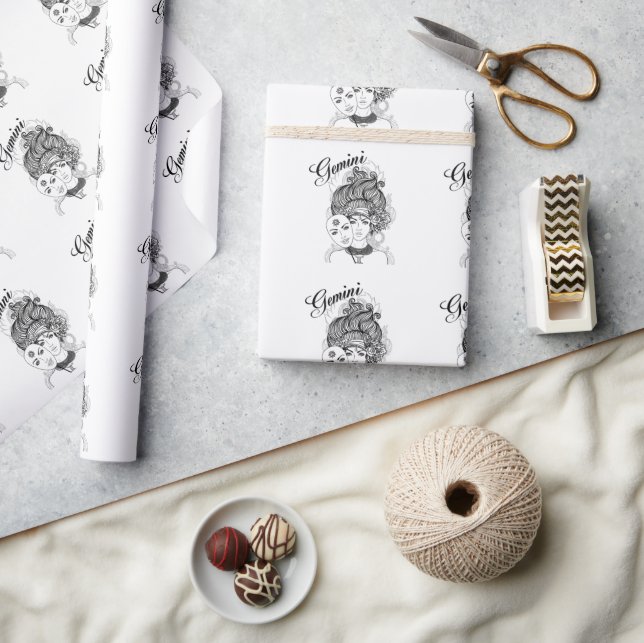 Gemini Zodiac Design  Wrapping Paper (Crafts)