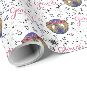 Gemini Zodiac Gift Wrapping Paper
