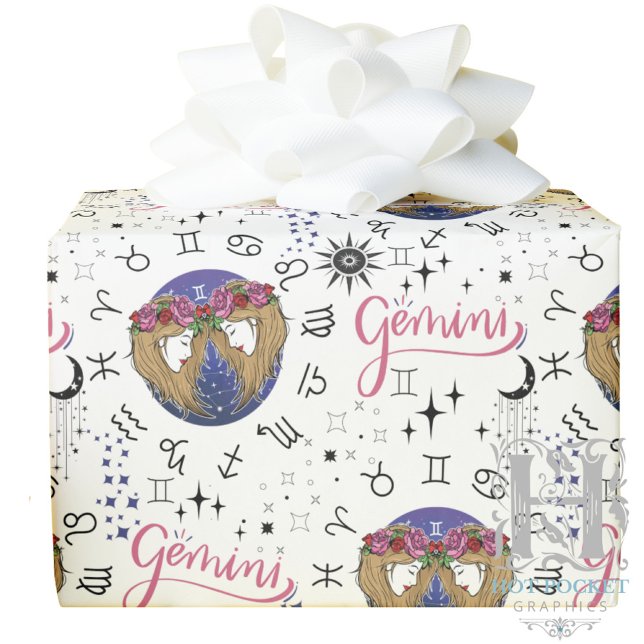 Gemini Zodiac Gift Wrapping Paper (Creator Uploaded)