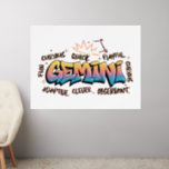 Gemini Zodiac  Graffiti  Wall Decal