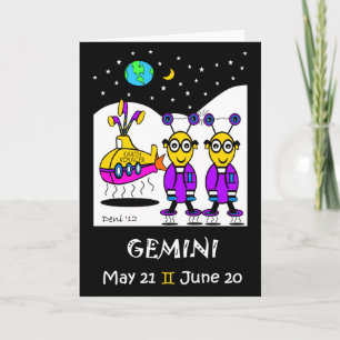 Gemini Zodiac Greeting Card
