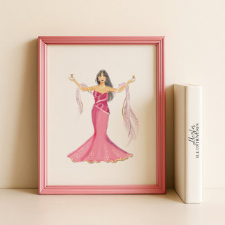 Gemini Zodiac Illustration – Hand Drawn Poster