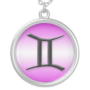 Gemini Zodiac Light Gradient Purple ~ Necklace