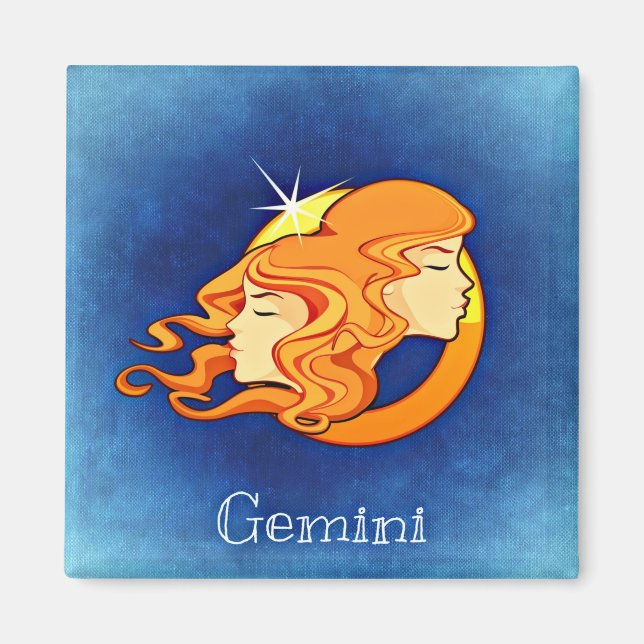 gemini zodiac magnet (Front)