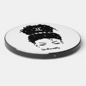 Gemini zodiac messy bun brows lashes personalized wireless charger (Front 2)
