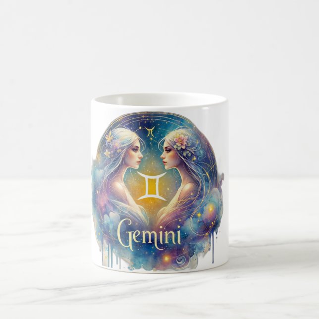 Gemini Zodiac Mug – Enchanting & Celestial Design  (Center)