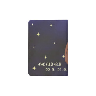 Gemini zodiac Passport Holder