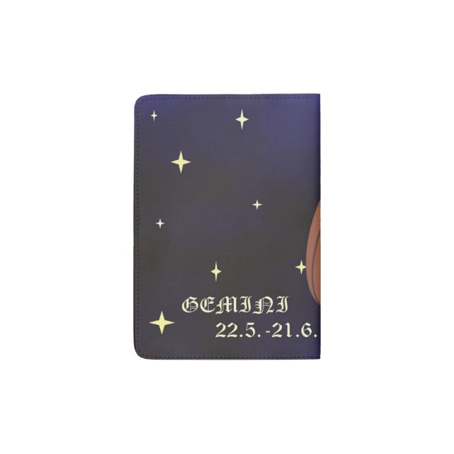 Gemini zodiac Passport Holder (Back)