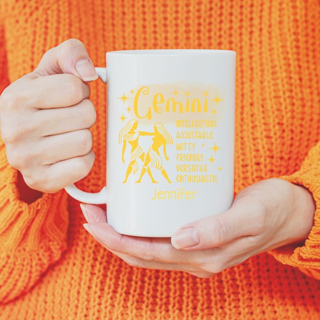 Gemini Zodiac Personalized Traits Horoscope Coffee Mug (Creator Uploaded)