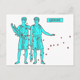 Gemini Zodiac Postcard
