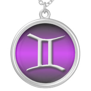 Gemini Zodiac Purple Gradient ~ Necklace