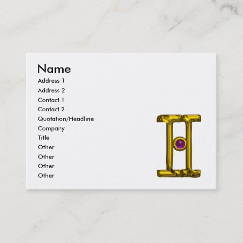 GEMINI Zodiac Sign Astrology Business Card