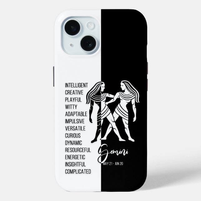 Gemini Zodiac Sign Case-Mate iPhone Case (Back)