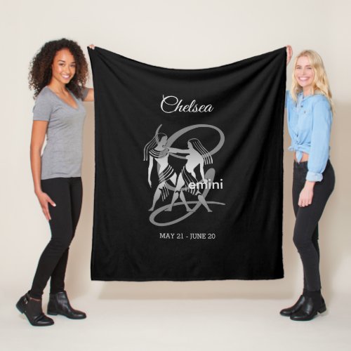 Gemini _ Zodiac Sign Fleece Blanket