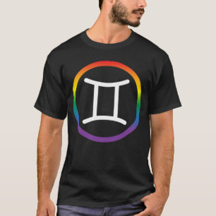 Gemini Zodiac Sign Gay Pride Rainbow LGBT LGBTQ As T-Shirt