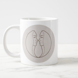 Gemini Zodiac Sign Giant Coffee Mug
