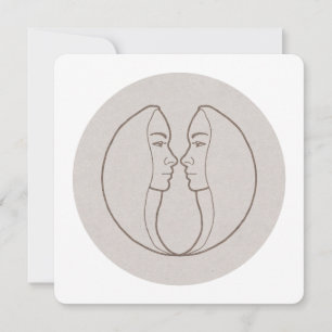Gemini Zodiac Sign - Holiday Card