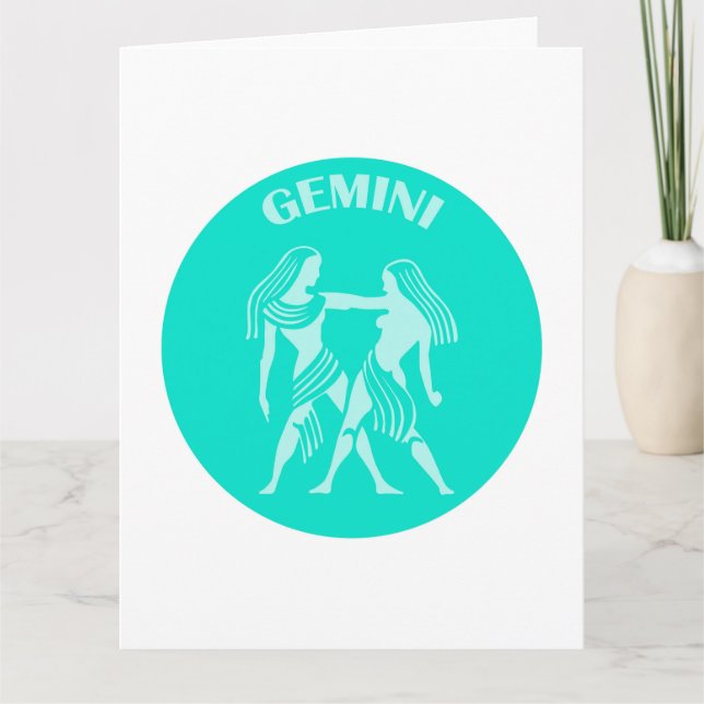 Gemini, Zodiac Sign, Horoscope, Astrology Card (Front)