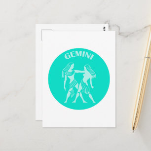Gemini, Zodiac Sign, Horoscope, Astrology Postcard