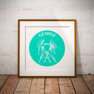 Gemini, Zodiac Sign, Horoscope, Astrology Poster