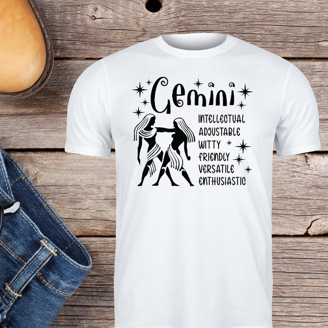  Gemini Zodiac Sign Horoscope Personality Traits   T-Shirt (Creator Uploaded)
