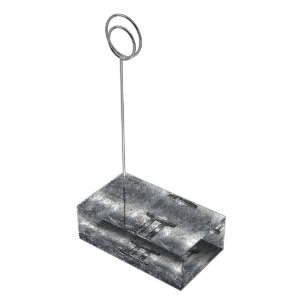 Gemini Zodiac Sign in Industrial Steel Style Table Card Holder