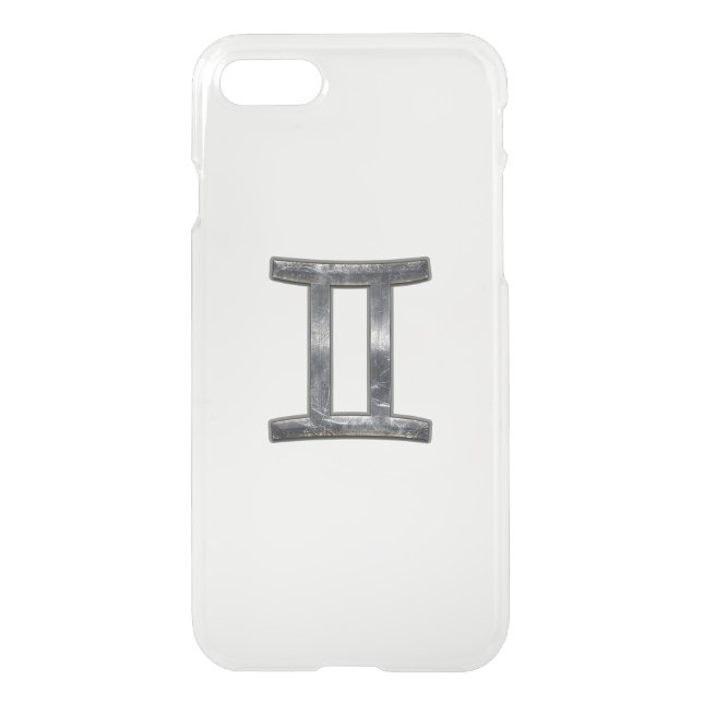 Gemini Zodiac Sign on Green Camo Uncommon iPhone Case (Back)