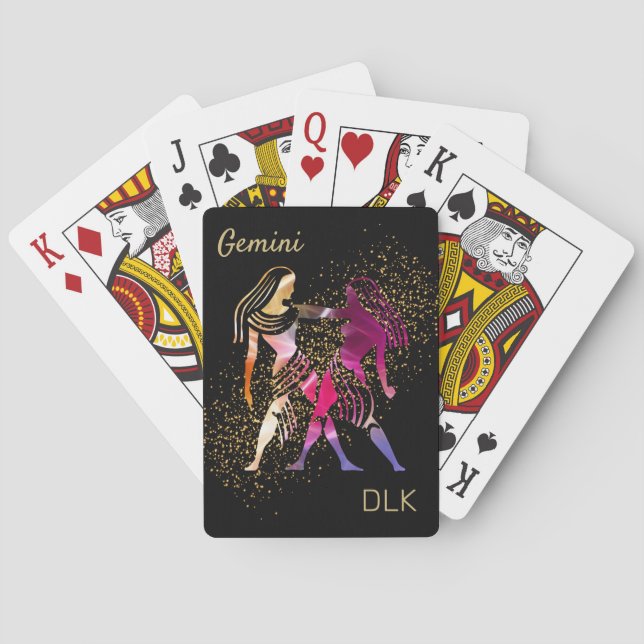 Gemini - Zodiac Sign Poker Cards (Back)