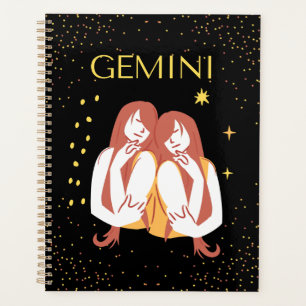 Gemini Zodiac Sign&Quote Modern Elegant Gift Theme Planner