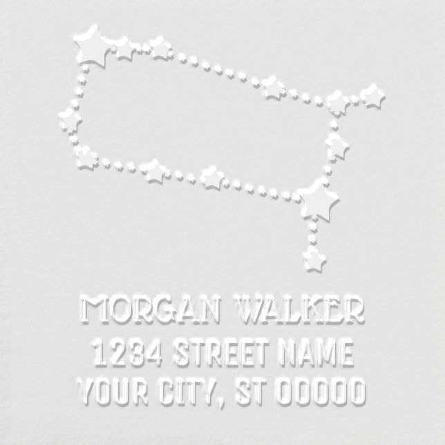 Gemini Zodiac Sign Star Constellation Name Address Embosser (Design)