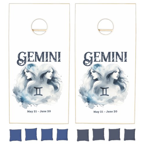Gemini Zodiac Sign Themed Birthday Party Cornhole Set