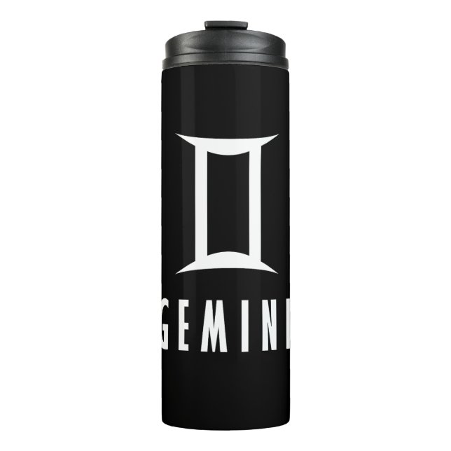 Gemini zodiac sign thermal tumbler (Front)
