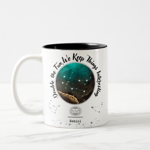 Gemini zodiac sign Two_Tone coffee mug