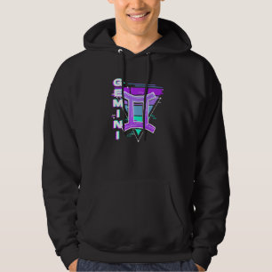 Gemini Zodiac Sign Vaporwave Aesthetics 80s 90s Me Hoodie