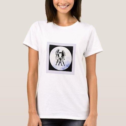 Gemini Zodiac Sign Womens T_Shirt