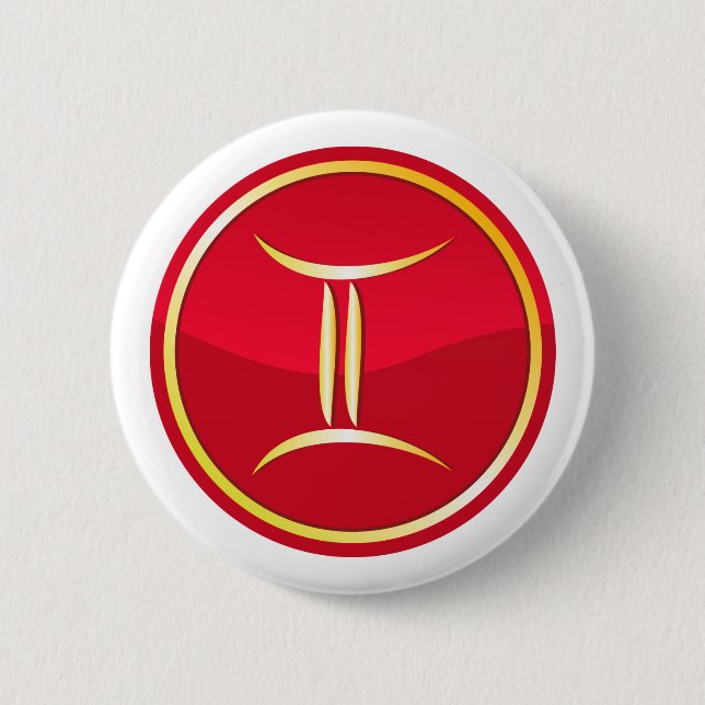 Gemini - Zodiac Signs Pinback Button (Front)