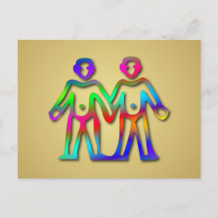 Gemini Zodiac Star Sign Color Line Postcard